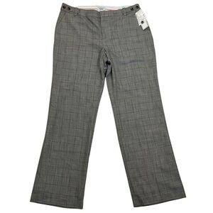 Charter Club Pants Size 14 Gray Checkered  Pockets Adjustable Waist